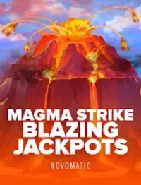 magma strike blazing jackpots slot logo